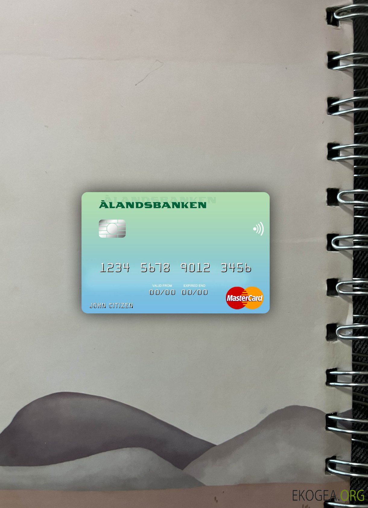 Banque finlandaise d'Aland mastercard photolook recto